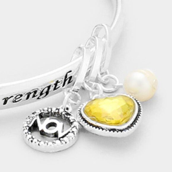 November Birthstone Friendship & Strength Bracelet - Picture 4 of 6